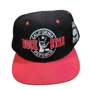 California Republic Rock Star Snapback Cap Baseball Adult